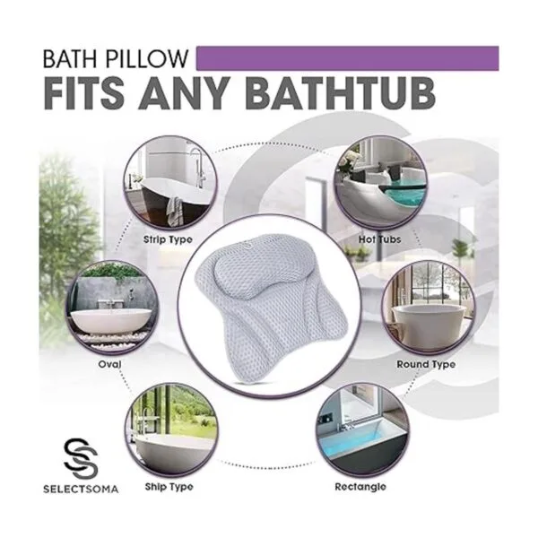 Almohadas de baño para el cuello y la espalda de la_6