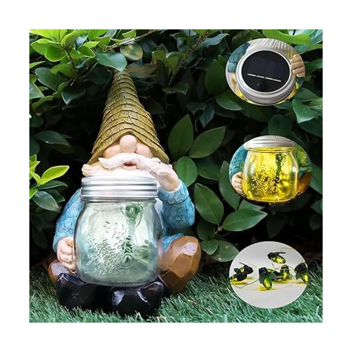 Vcdsoy Tarro solar de luciérnaga impermeable luces_2