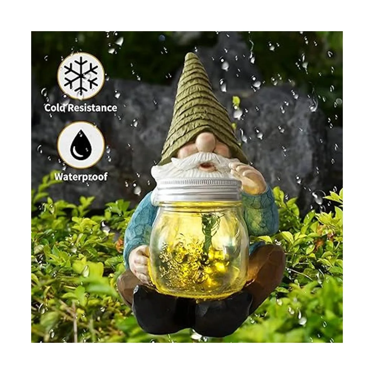 Vcdsoy Tarro solar de luciérnaga impermeable luces_5