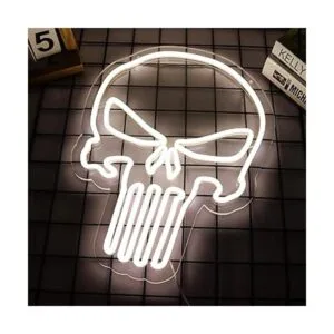 JFLLamp Punisher Letreros de neón de calavera para_2
