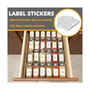 SpaceAid Organizador de cajones de especias con 24 tarros_3
