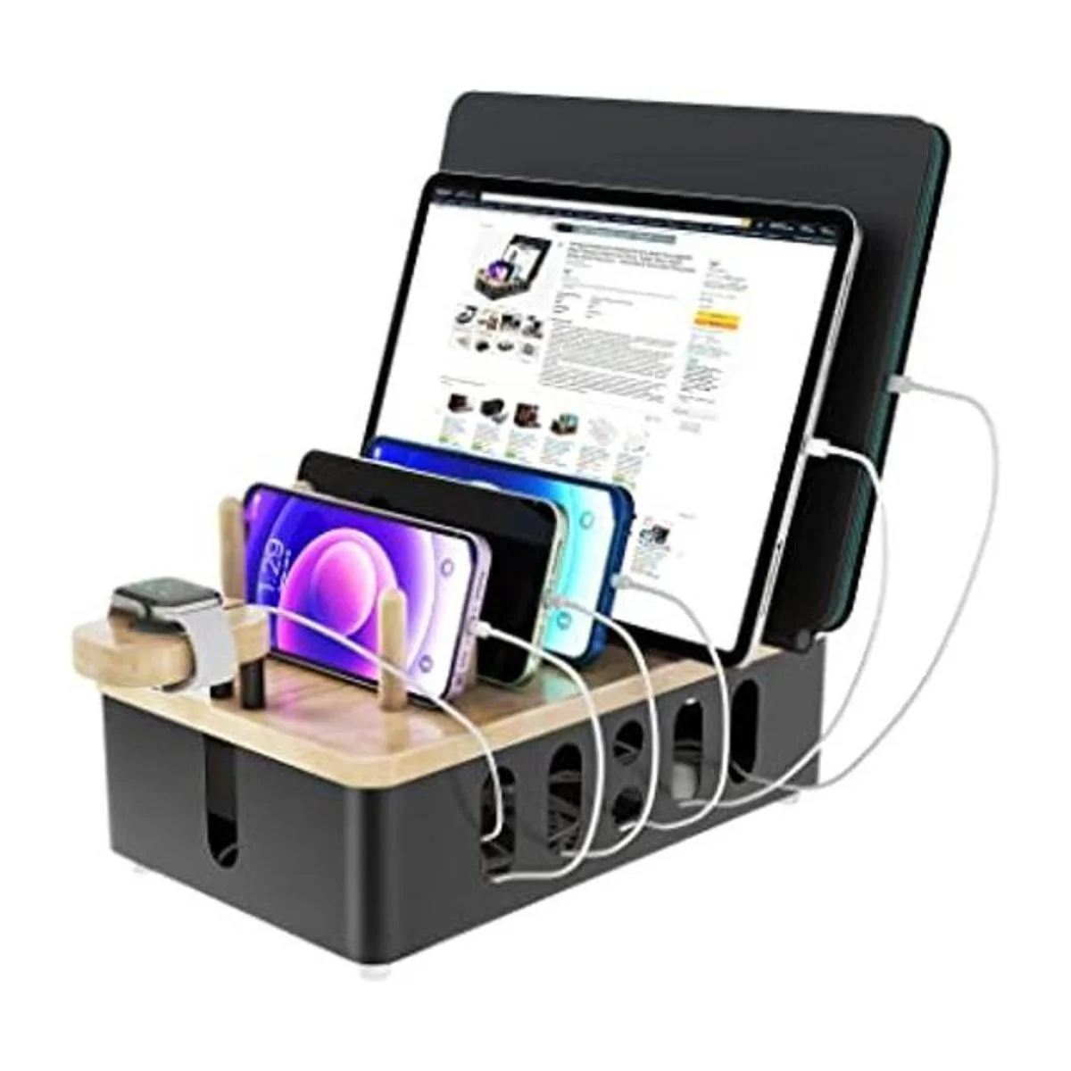 Estación de carga de metal para múltiples dispositivos_1