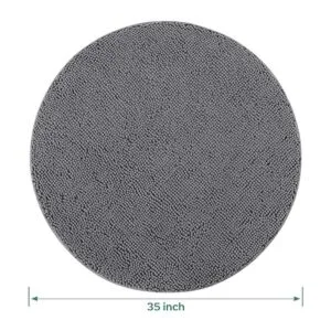 HOMEIDEAS Alfombras redondas de baño antideslizantes_5