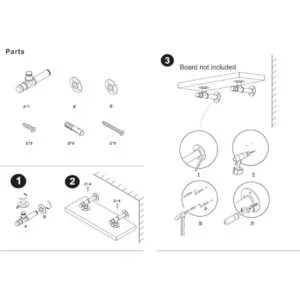 YCCO 6 paquetes de soportes para tubería industrial DIY L_6