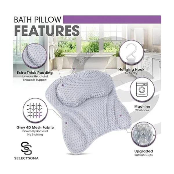 Almohadas de baño para el cuello y la espalda de la_2
