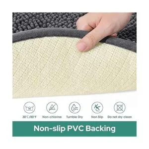 HOMEIDEAS Alfombras redondas de baño antideslizantes_2