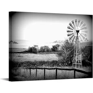 Canvbay Cuadros rústicos de molino de viento decoración de_1