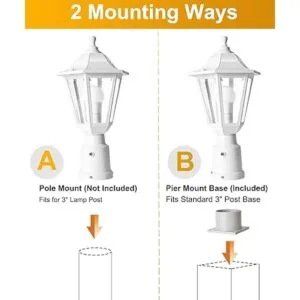 FUDESY Luz de poste para exteriores del atardecer al_7