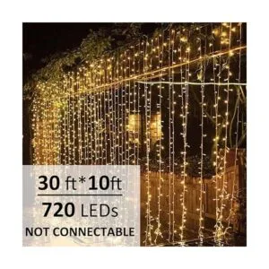 Solhice Tira de luces LED para cortina de 30 x 10 pies_2