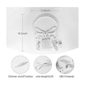 JFLLamp Punisher Letreros de neón de calavera para_3