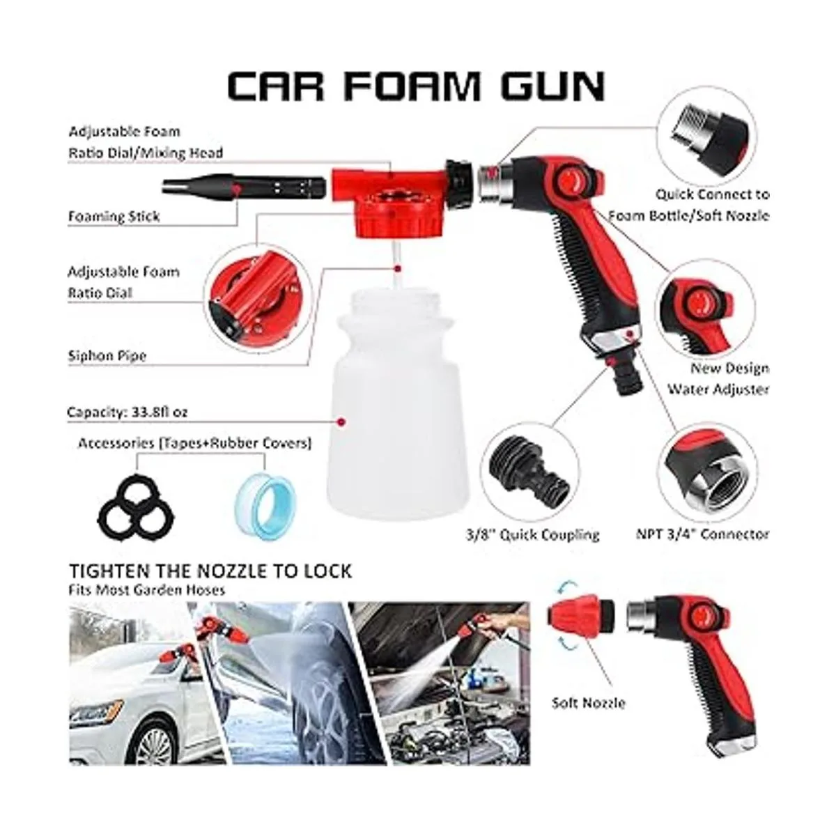 AUTODECO Kit de limpieza de lavado de coche de 35 piezas_3