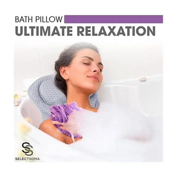 Almohadas de baño para el cuello y la espalda de la_4