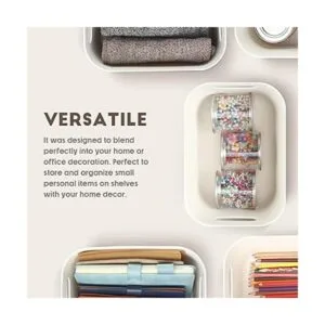 8 cubos de almacenamiento de plástico con tapas caja de_3