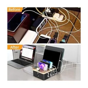 Estación de carga de metal para múltiples dispositivos_4