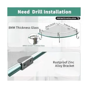 Estantes de cristal estante de esquina de ducha estante_4