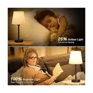 Juego de 2 mini lámparas para dormitorios mesita de noche_4