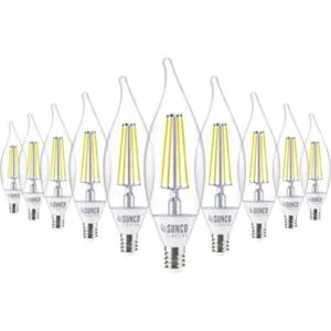 Sunco Lighting Paquete de 10 bombillas de candelabro del_1