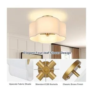 Lámpara de techo semiempotrada de 4 luces lámpara de_2