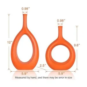 2 jarrón de cerámica jarrón de flores hueco para_2