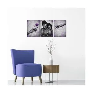 Kalormore Pintura de mujer y hombre afroamericano morado_3