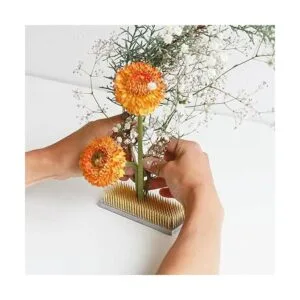 Wazakura Kenzan Soporte de flores rectangular largo_4