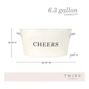 TWINE cubeta para hielo de acero galvanizado color blanco_4