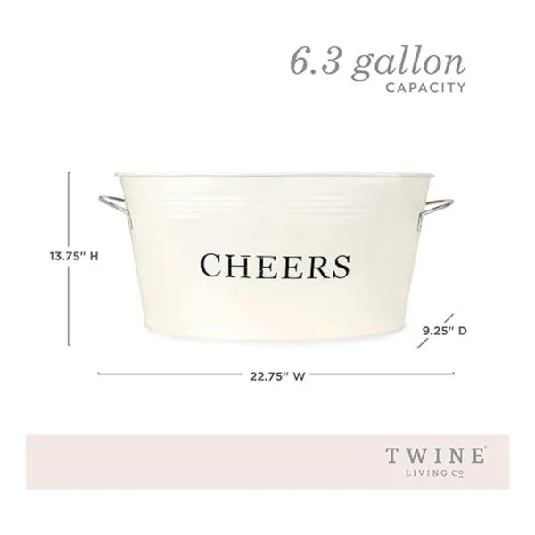 TWINE cubeta para hielo de acero galvanizado color blanco_4