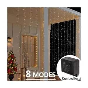 Solhice Tira de luces LED para cortina de 30 x 10 pies_3