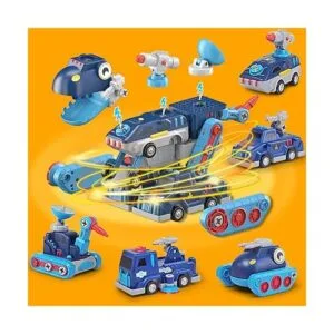 Juguete magnético para vehículo robótico 5 en 1 con caja_2