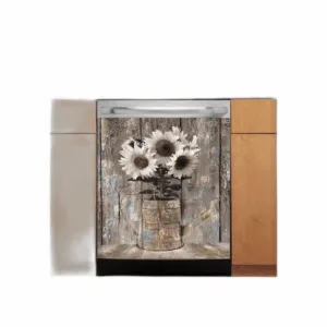 Cubierta magnética de madera vintage para lavavajillas_1