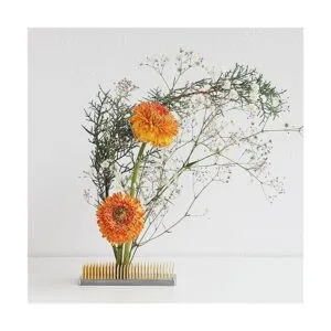 Wazakura Kenzan Soporte de flores rectangular largo_7