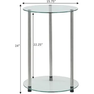 Convenience Concepts Designs2Go Mesa auxiliar redonda de_3