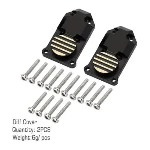 INJORA RC Juego de nudillos de dirección de latón negro_5