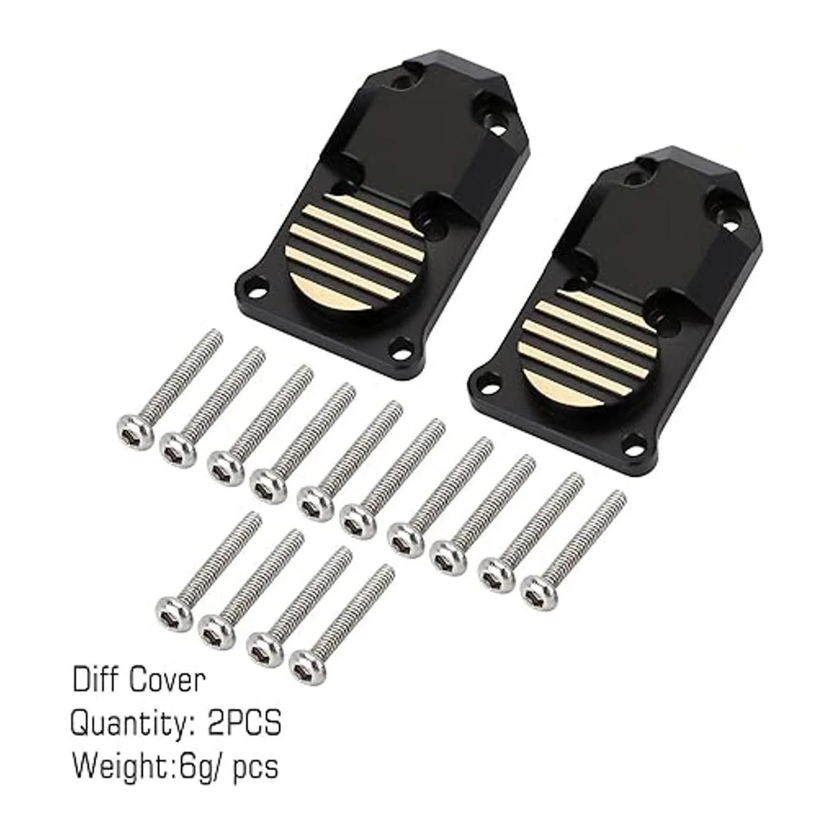 INJORA RC Juego de nudillos de dirección de latón negro_5