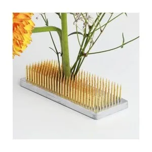 Wazakura Kenzan Soporte de flores rectangular largo_3