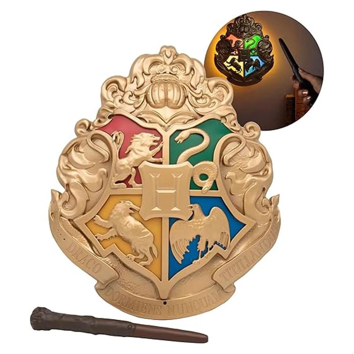 Harry Potter Blason de Poudlard Lampe avec baguettes de_1