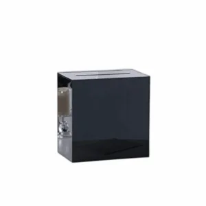 UNIQOOO Caja de tarjetas de boda de acrílico negro con_1