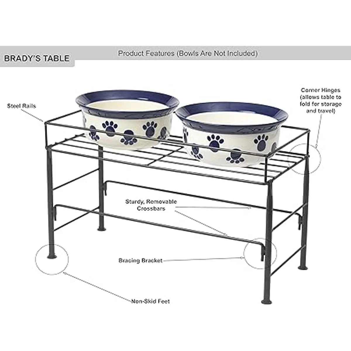 Juego de mesa de comedor elevada para mascotas_2