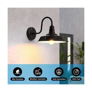 Lámpara de granero de aluminio de 10 pulgadas lámpara de_2