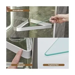 Estante de cristal para pared organizador de ducha_4