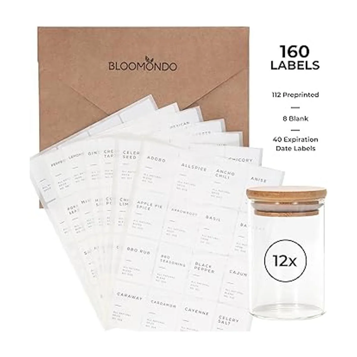 Bloomondo Tarros de especias vacíos con paquete de_2