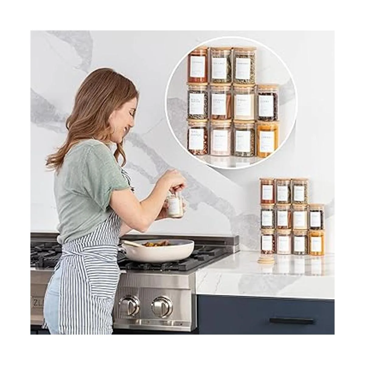 Bloomondo Tarros de especias vacíos con paquete de_5