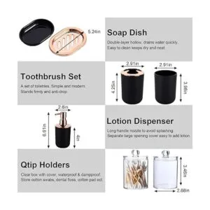 Juego completo de accesorios de baño de 8 piezas incluye_6