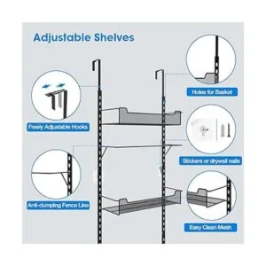 VyGrow Organizador de despensa sobre la puerta de 8_4
