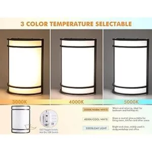 Aplique LED de pared para interiores de 3 colores_2