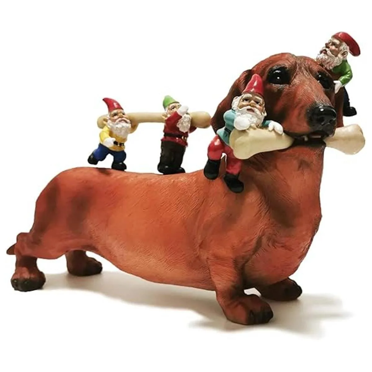 Sunthus Estatuas de gnomos de jardín salchicha_1