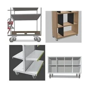 NINOSO Ruedas giratorias juego de 4 ruedas resistentes de_7