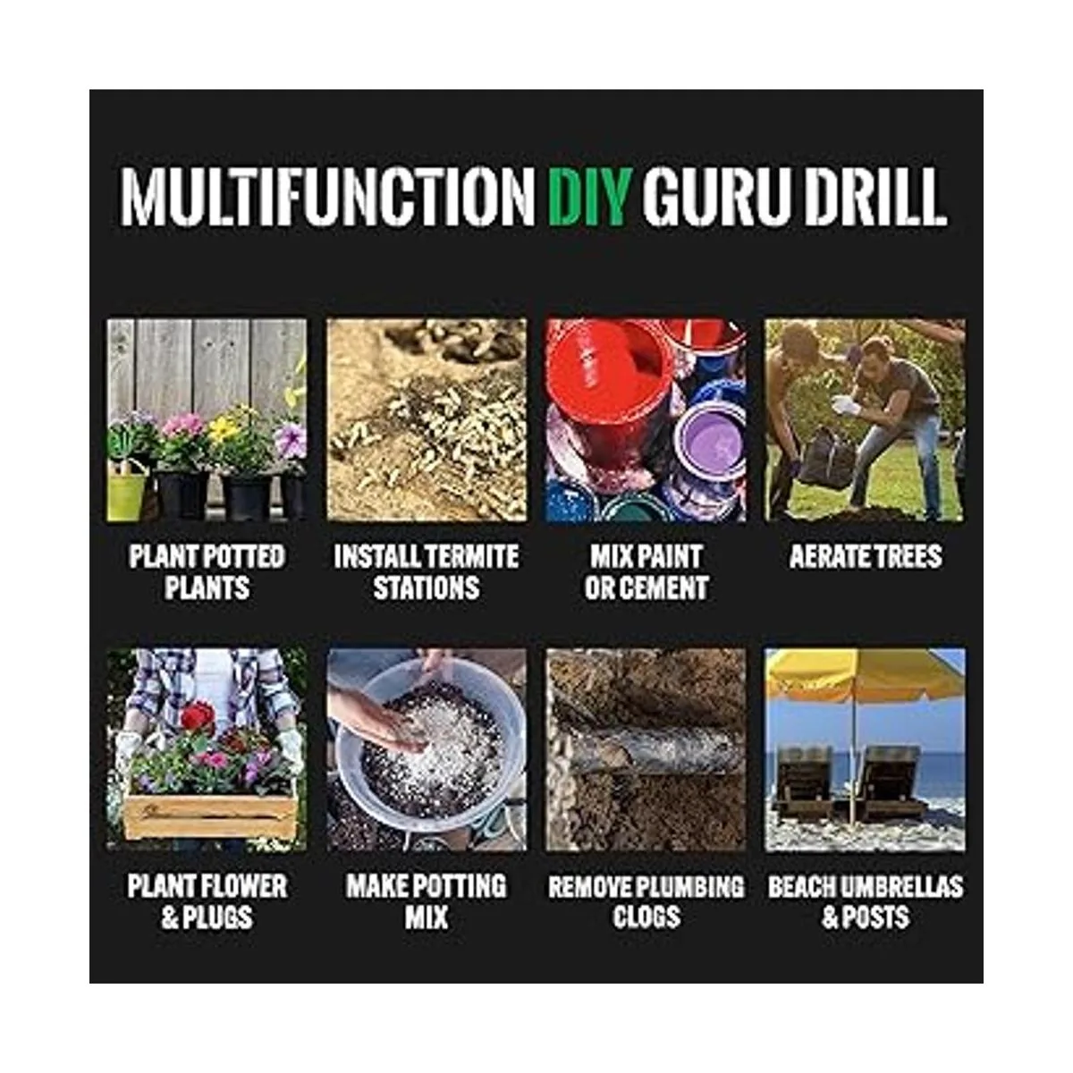 Power Planter taladro gurú de bricolaje de 3 x 12 pulgadas_5