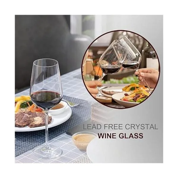 Juego de 6 copas de vino vidrio de cristal con tallo para_4
