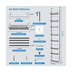 VyGrow Organizador de despensa sobre la puerta de 8_7